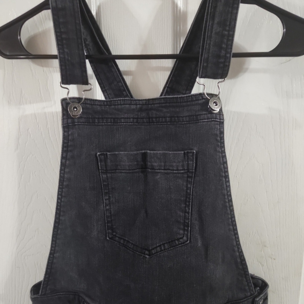 Black Denim Overalls